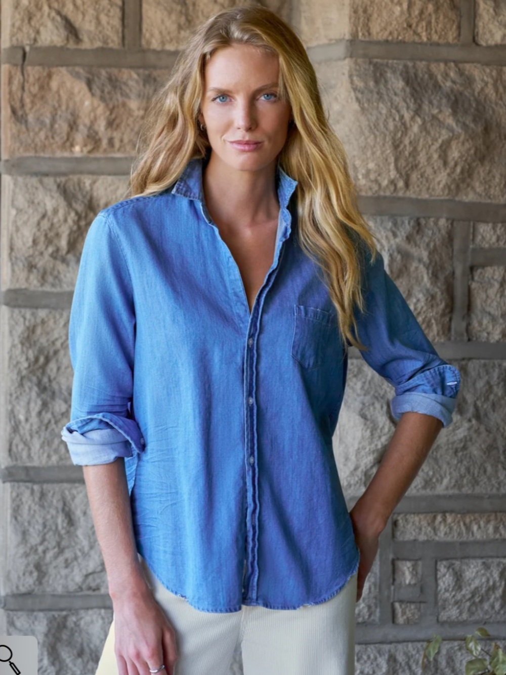 FRANK&EILEEN VINTAGE STONEWASHED INDIGO EILEEN SHIRT